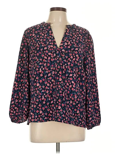 Pre-owned Jcrew 3/4 Sleeve Blouse In Blue