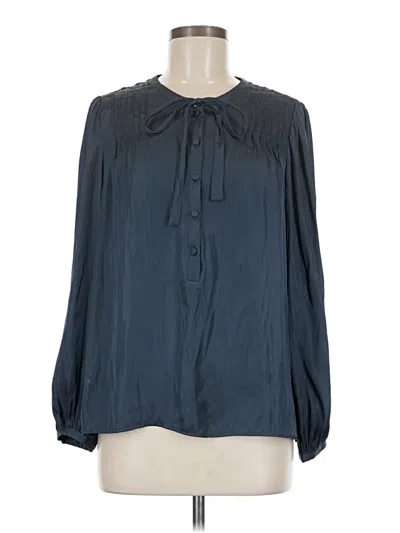 Pre-owned Jcrew 3/4 Sleeve Blouse In Blue