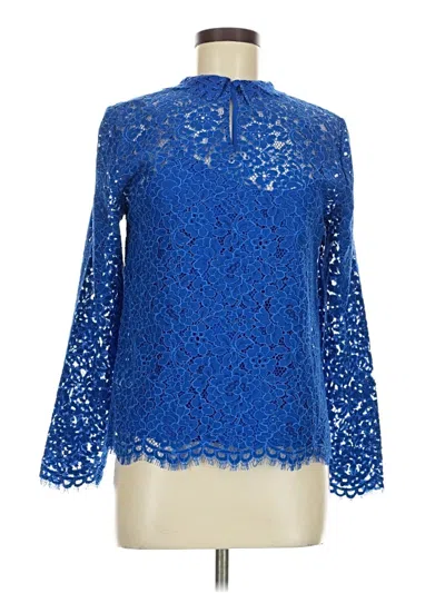 Pre-owned Jcrew 3/4 Sleeve Blouse In Blue
