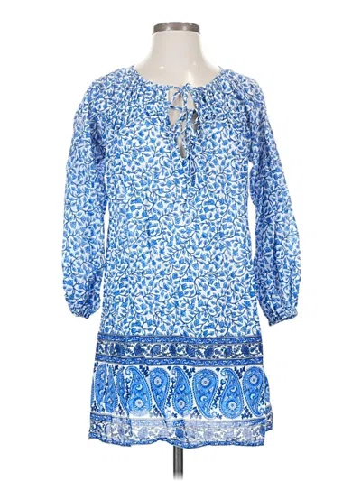 Pre-owned Jcrew 3/4 Sleeve Blouse In Blue