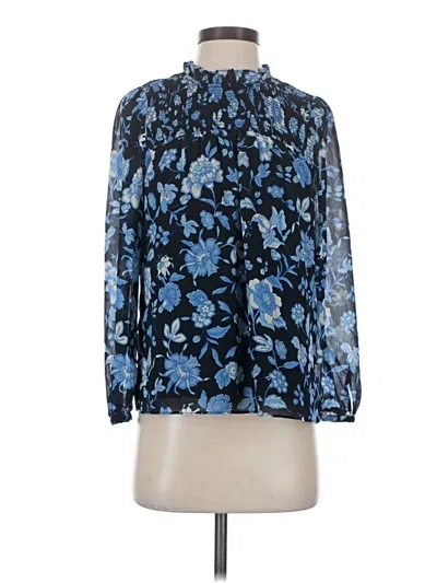 Pre-owned Jcrew 3/4 Sleeve Blouse In Blue