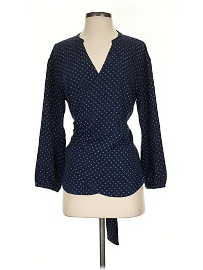 Pre-owned Jcrew 3/4 Sleeve Blouse In Blue