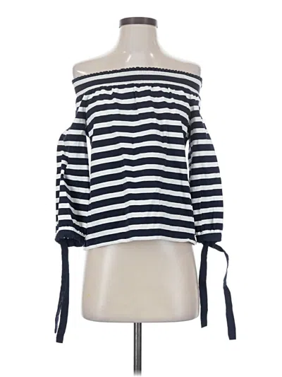 Pre-owned Jcrew 3/4 Sleeve Blouse In Blue