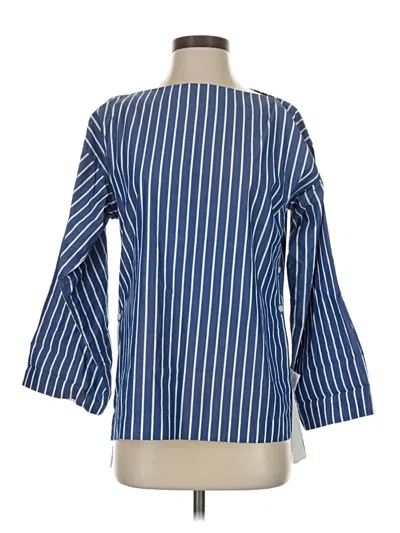 Pre-owned Jcrew 3/4 Sleeve Blouse In Blue