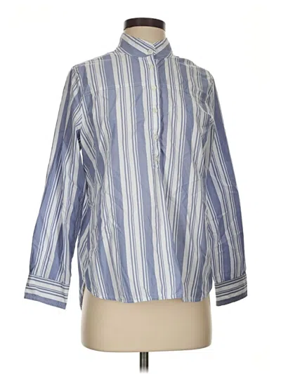 Pre-owned Jcrew 3/4 Sleeve Blouse In Blue