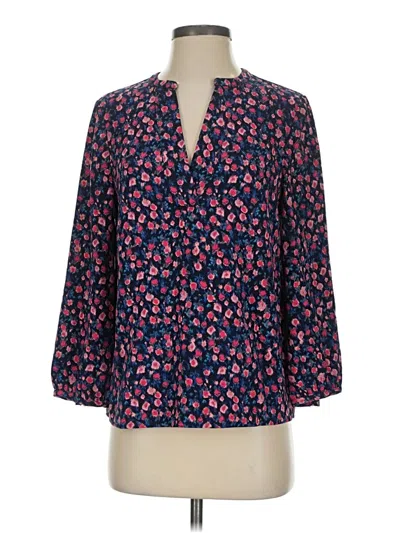 Pre-owned Jcrew 3/4 Sleeve Blouse In Blue