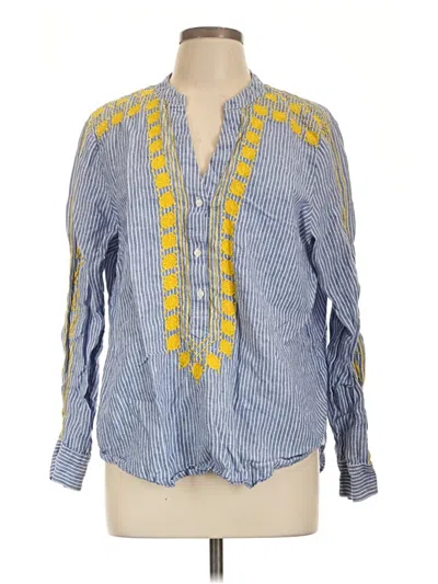 Pre-owned Jcrew 3/4 Sleeve Blouse In Blue
