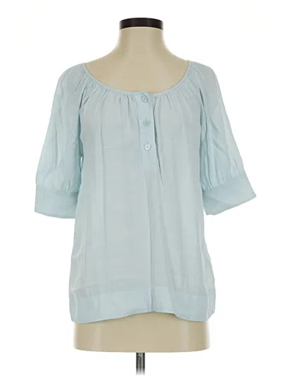 Jcrew 3/4 Sleeve Blouse In Blue