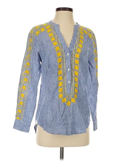 Jcrew 3/4 Sleeve Blouse In Blue