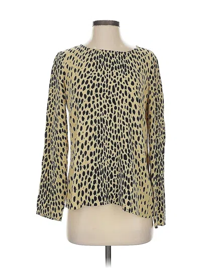 Pre-owned Jcrew 3/4 Sleeve Blouse In Gold
