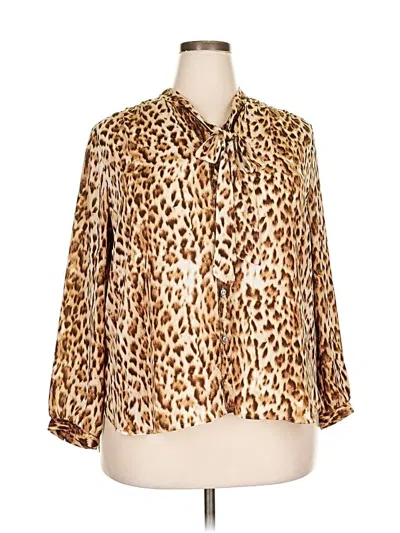 Pre-owned Jcrew 3/4 Sleeve Blouse In Gold