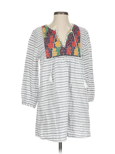 Pre-owned Jcrew 3/4 Sleeve Blouse In Gray