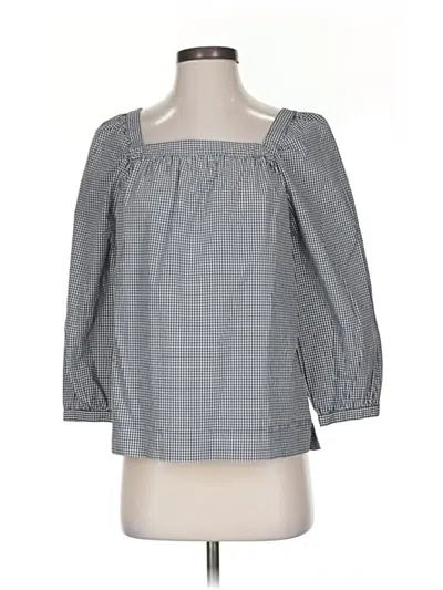 Pre-owned Jcrew 3/4 Sleeve Blouse In Gray