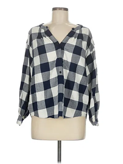 Pre-owned Jcrew 3/4 Sleeve Blouse In Gray