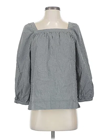 Jcrew 3/4 Sleeve Blouse In Gray