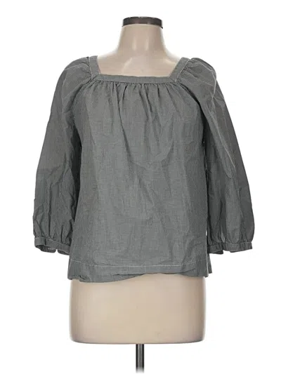 Pre-owned Jcrew 3/4 Sleeve Blouse In Gray