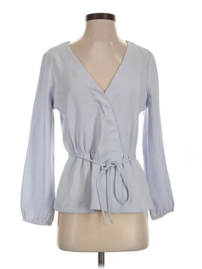 Pre-owned Jcrew 3/4 Sleeve Blouse In Gray