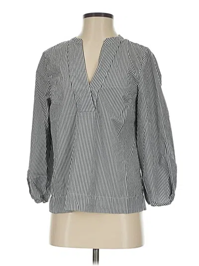 Pre-owned Jcrew 3/4 Sleeve Blouse In Gray
