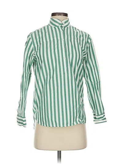 Pre-owned Jcrew 3/4 Sleeve Blouse In Green