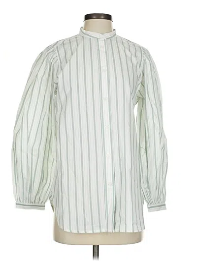 Pre-owned Jcrew 3/4 Sleeve Blouse In Green