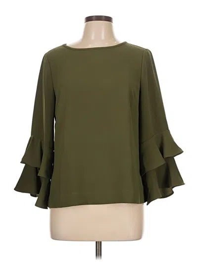 Pre-owned Jcrew 3/4 Sleeve Blouse In Green