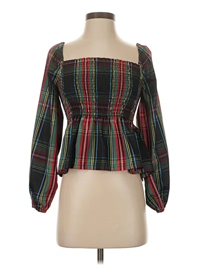 Pre-owned Jcrew 3/4 Sleeve Blouse In Green