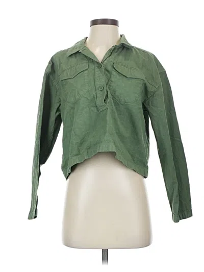Pre-owned Jcrew 3/4 Sleeve Blouse In Green