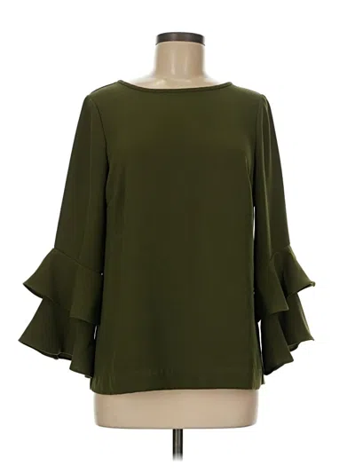 Pre-owned Jcrew 3/4 Sleeve Blouse In Green