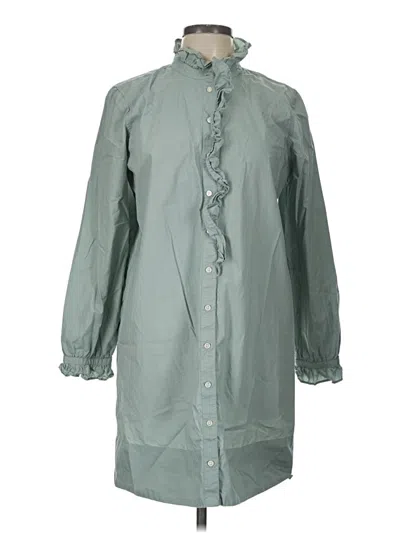 Pre-owned Jcrew 3/4 Sleeve Blouse In Green