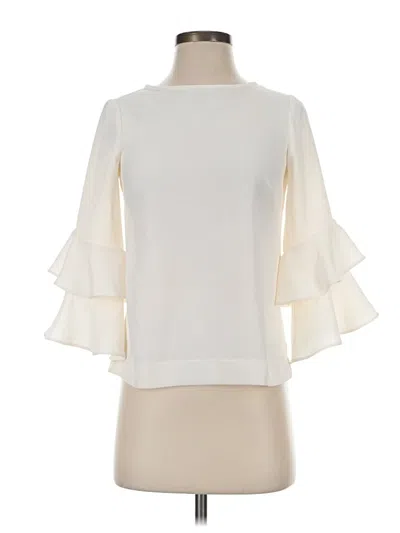 Pre-owned Jcrew 3/4 Sleeve Blouse In Ivory