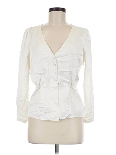 Pre-owned Jcrew 3/4 Sleeve Blouse In Ivory