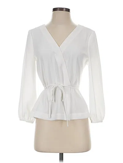 Pre-owned Jcrew 3/4 Sleeve Blouse In Ivory