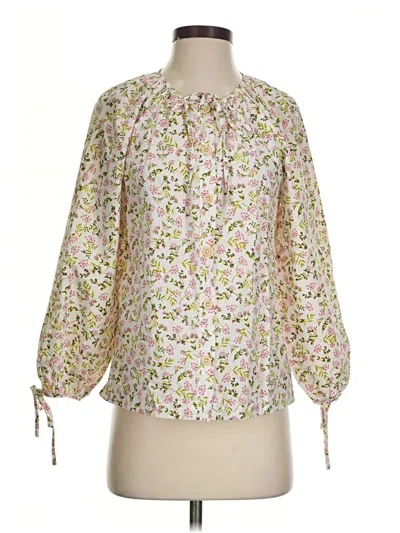 Pre-owned Jcrew 3/4 Sleeve Blouse In Ivory