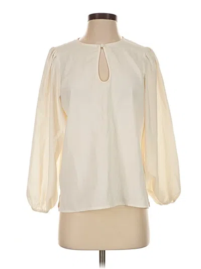Pre-owned Jcrew 3/4 Sleeve Blouse In Ivory