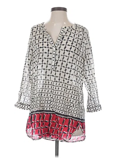 Pre-owned Jcrew 3/4 Sleeve Blouse In Ivory