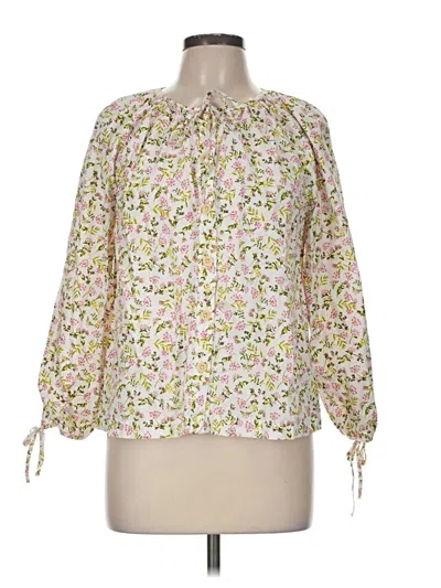 Pre-owned Jcrew 3/4 Sleeve Blouse In Ivory