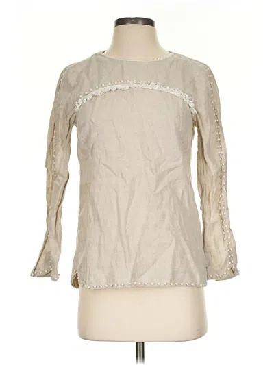 Pre-owned Jcrew 3/4 Sleeve Blouse In Ivory