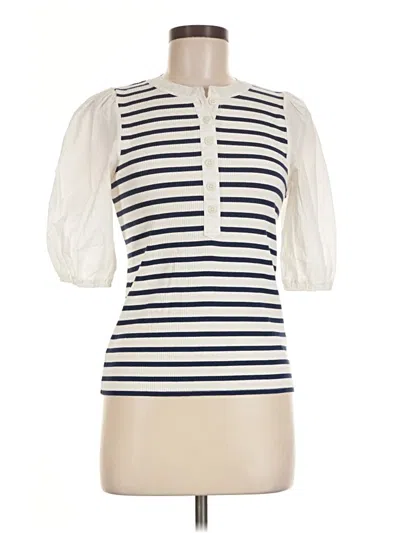 Pre-owned Jcrew 3/4 Sleeve Blouse In Ivory