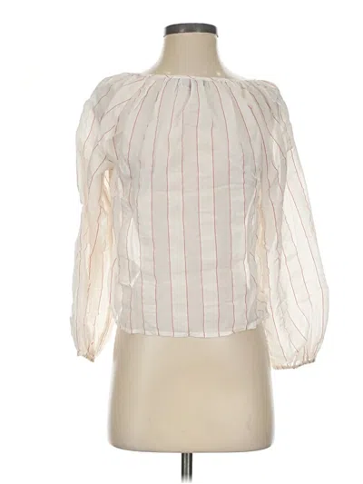 Pre-owned Jcrew 3/4 Sleeve Blouse In Ivory