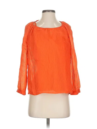 Pre-owned Jcrew 3/4 Sleeve Blouse In Orange