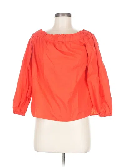 Pre-owned Jcrew 3/4 Sleeve Blouse In Orange