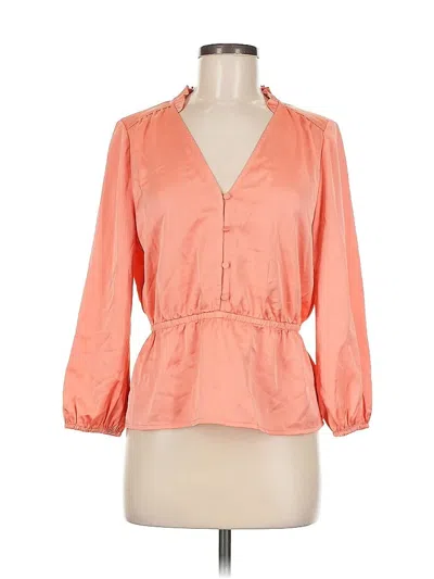 Pre-owned Jcrew 3/4 Sleeve Blouse In Orange