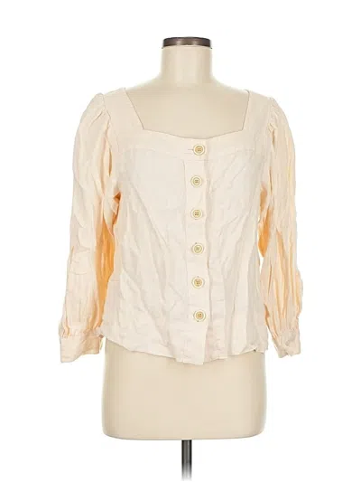 Pre-owned Jcrew 3/4 Sleeve Blouse In Orange