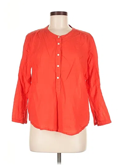 Pre-owned Jcrew 3/4 Sleeve Blouse In Orange