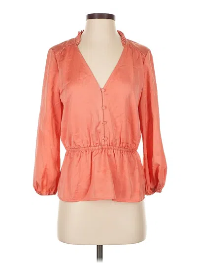 Pre-owned Jcrew 3/4 Sleeve Blouse In Orange