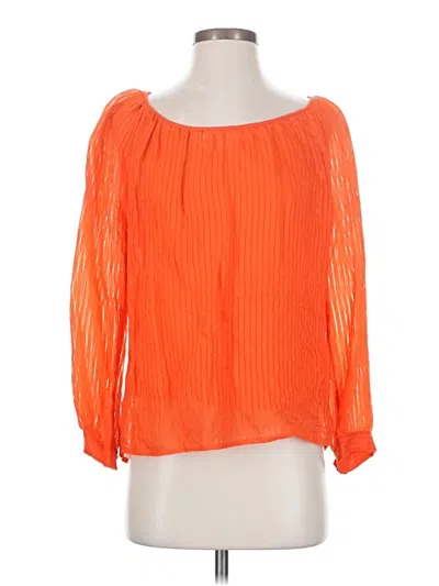 Pre-owned Jcrew 3/4 Sleeve Blouse In Orange