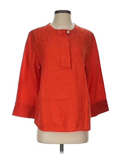 Pre-owned Jcrew 3/4 Sleeve Blouse In Orange