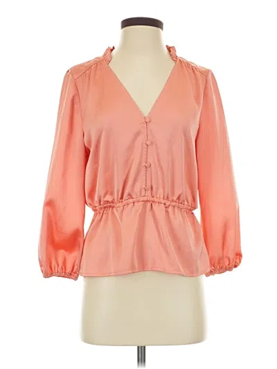Pre-owned Jcrew 3/4 Sleeve Blouse In Orange