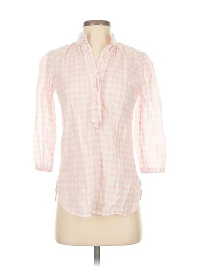 Pre-owned Jcrew 3/4 Sleeve Blouse In Pink