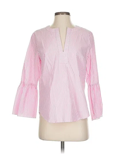 Pre-owned Jcrew 3/4 Sleeve Blouse In Pink